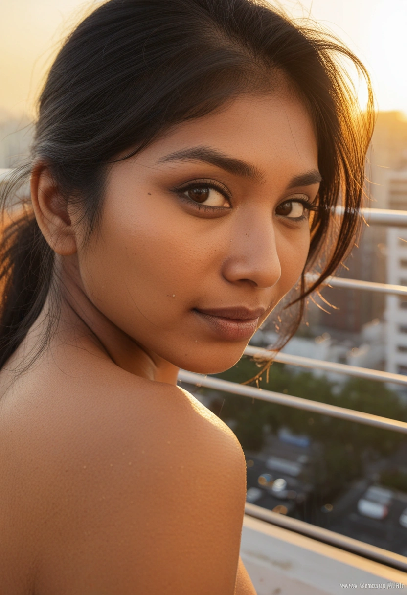 Meera's Candid Balcony Poses in Chandigarh Outdoors