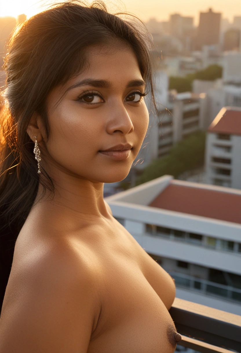 Archana from Lucknow strips naked on her balcony