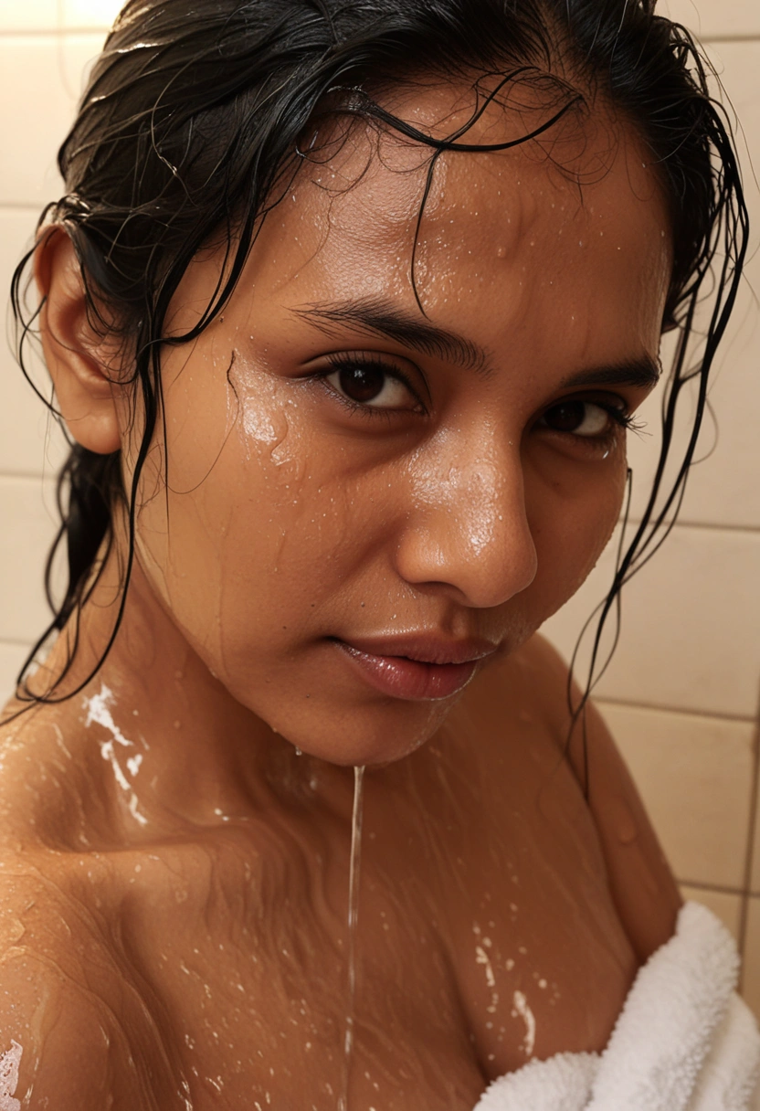Priya from Surat's Steamy Bathroom Mirror Selfies