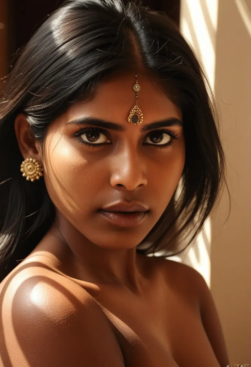 Priya's private south indian mirror selfies from Mumbai home