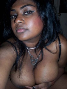 desi black girl holding boobs