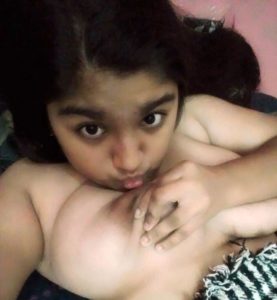 indian teen touching her boobs