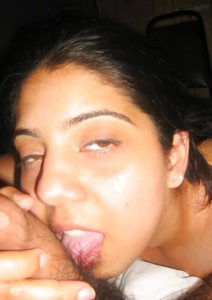 busty Indian desi teen licking cock
